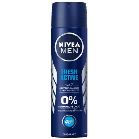 Nivea Men Fresh Active 0% aluminium deodorant spray 150 ml
