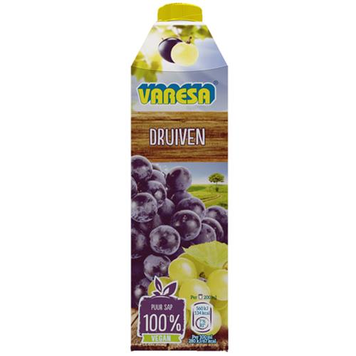 Varesa Druivensap 1L – Brik – 100% Puur Sap – Vegan