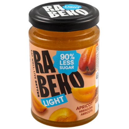 Rabeko Abrikozenconfituur Light 235 g – Minder Suiker, Volle Smaak