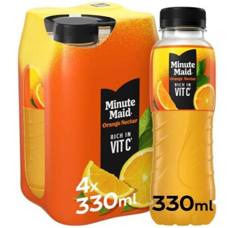 Minute Maid Orange Nectar 4 x 33cl PET – Sinaasappeldrank met Vitamine C