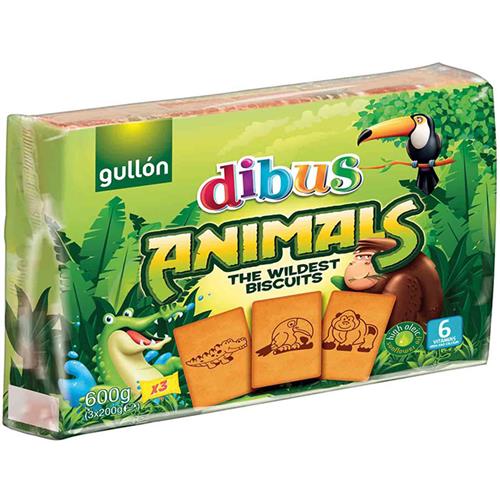 Gullón Dibus Animals Koekjes 3x200g