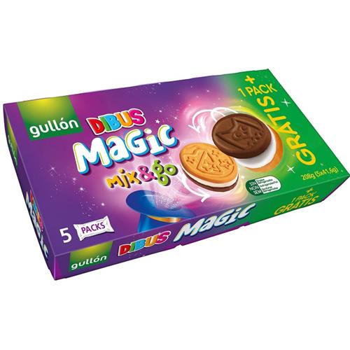 Gullon Dibus Magic Koekjes Mix & Go Apart Verpakt 5 x 41,6g