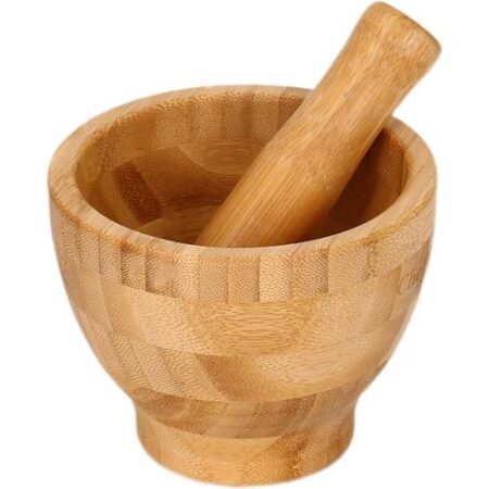 Bamboe vijzel met stamper Cheffinger