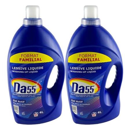 DA55 Vloeibaar Wasmiddel 2x4L – 180 Wasbeurten Voordeelverpakking