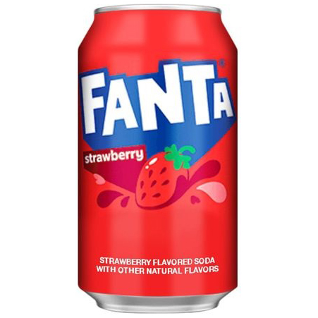 Fanta Strawberry USA – Amerikaanse aardbei frisdrank (355 ml)