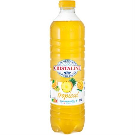 Cristaline Bronwater Tropical – 1,5L – PET – Plat Water Met Natuurlijk Aroma
