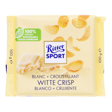 Ritter Sport wit crisp met witte chocolade 100g