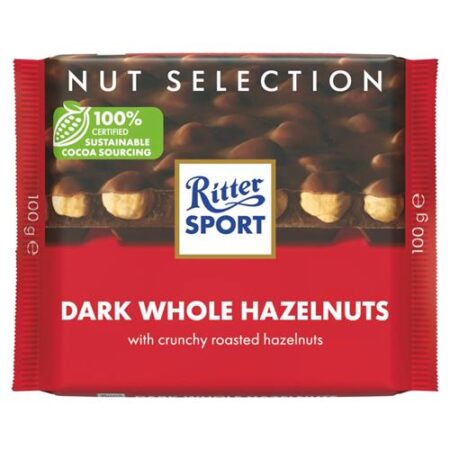 Ritter Sport puur met hele hazelnoten 100g