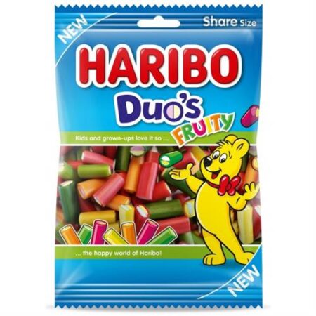 Haribo Duos Fruity 200g – Zachte Dubbele Fruitsnoepjes