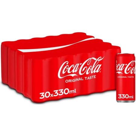 coca cola 30 x 33cl Sleek Cans