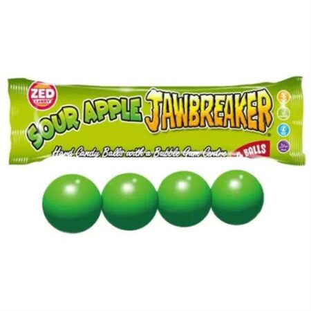 Jawbreaker Sour Apple 4 stuks | Zed Candy met kauwgomkern