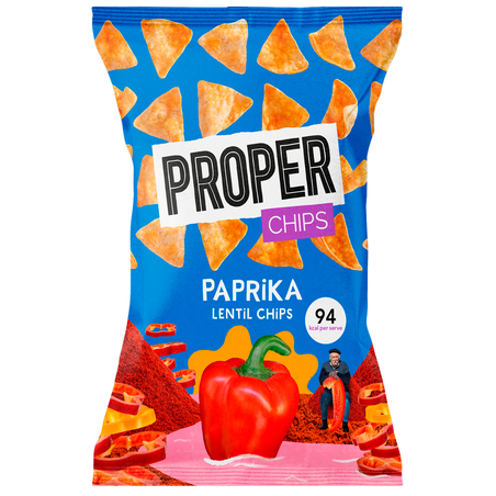 Proper Lentil Chips Paprika 85 g – luchtige chips