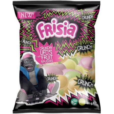 Frisia Crunchy Ufos Original 36 g – Klassieke UFO-snoepjes met poeder