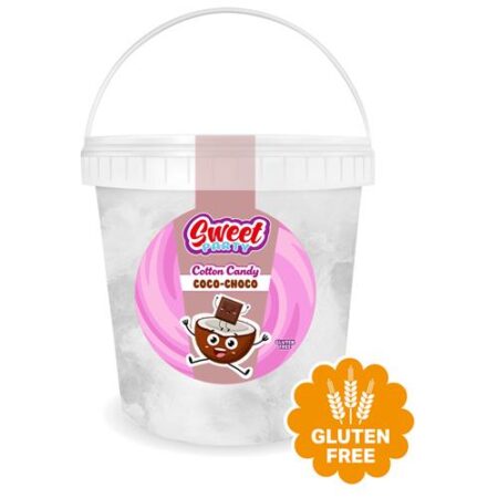 Sweet Party Suikerspin Coco-Choco 40g – Glutenvrije Suikerspin Met Kokos & Chocoladesmaak