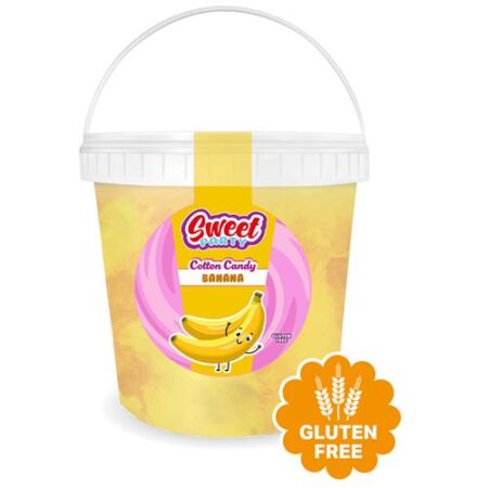 Sweet Party Suikerspin Banana 40g – Glutenvrije Suikerspin Met Banaansmaak