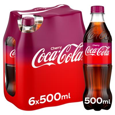 Coca Cola Cherry 6 x 50cl - PET Flesjes - 6-Pack