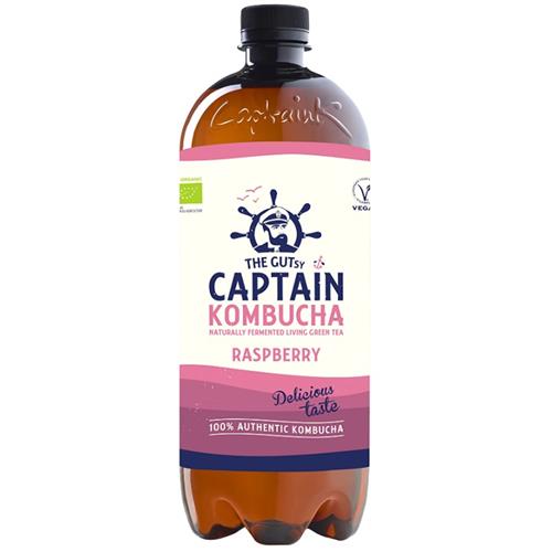 The Gutsy Captain Kombucha Raspberry 1 liter fles