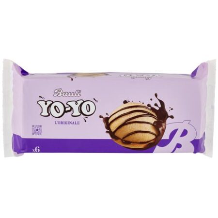 Bauli Yo‑Yo Original 8 × 35 g – luchtige cake met hazelnoot en chocolade