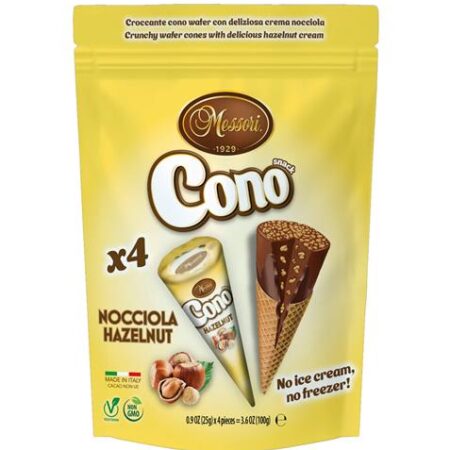 Messori Cono Wafelhoorntjes Hazelnoot 4 x 25g