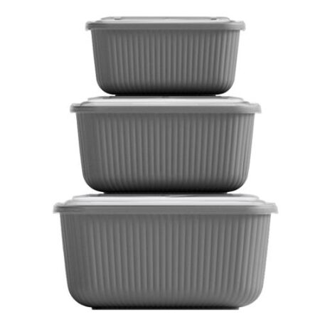 Dunya Snaplid Line Bewaardozen Set 3 Stuks – 600/1100/1800ml