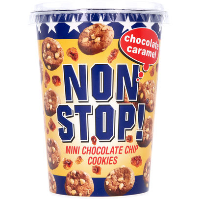 Non Stop! Mini Chocolate Chip Cookies Met Karamel 125g