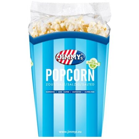 JImmy's Popcorn Zout 90g - Glutenvrij - Vezelrijk
