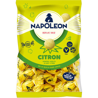 Napoleon Snoepjes Lemon 150g – Fruitkogels Met Citroensmaak – Apart Verpakt – Vegan