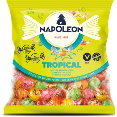 Napoleon Snoepjes Tropical 1kg – Fruitkogels Met Tropische Smaakjes – Apart Verpakt – Vegan
