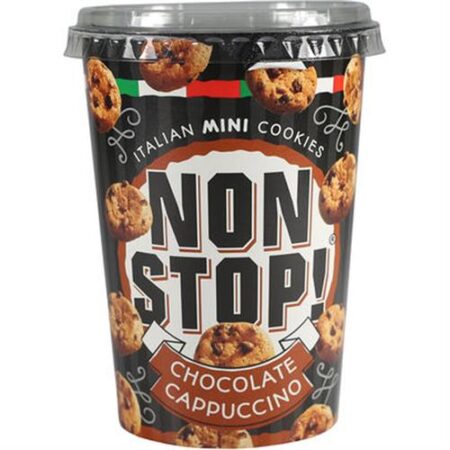 Non Stop! Italiaanse Mini Cookies Met Chocolade & Cappucino Smaak 125g
