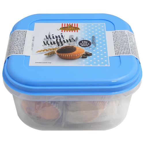 Mini Muffins Black & White In Bewaarpot - Apart Verpakt 10 Stuks