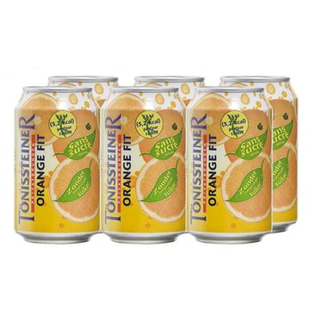Tönissteiner Orange Fit 6 x 33cl – Blikjes – 6-Pack – Limonade