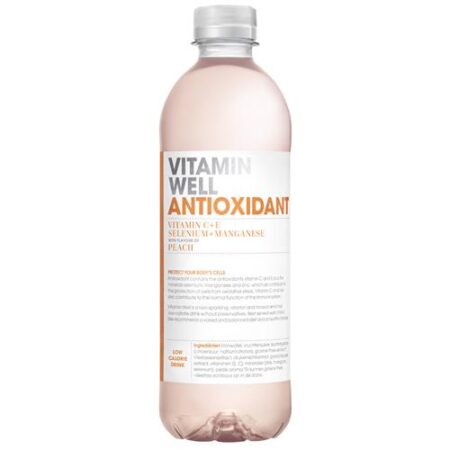 Vitamin Well Antioxidant Peach – 500ml – Sportdrank – Met Vitamine C+E