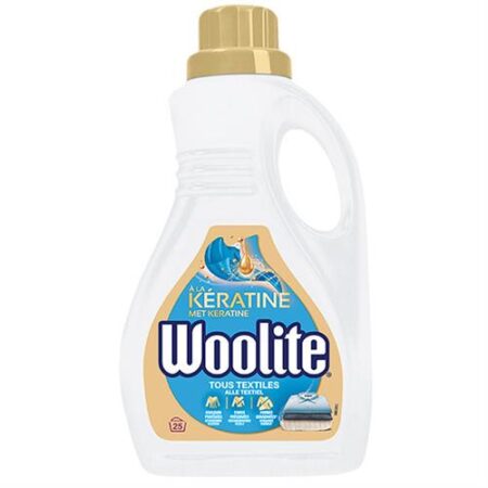 Woolite Vloeibaar Wasmiddel Met Keratine 25 Wasb./1,5L - Alle Textiel - Beschermde Kleuren - Geconserveerde Vezels