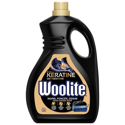 Woolite Vloeibaar Wasmiddel Met Keratine Voor Donkere Kleuren 25 Wasb./1,5L - Zwart, Donker & Demin
