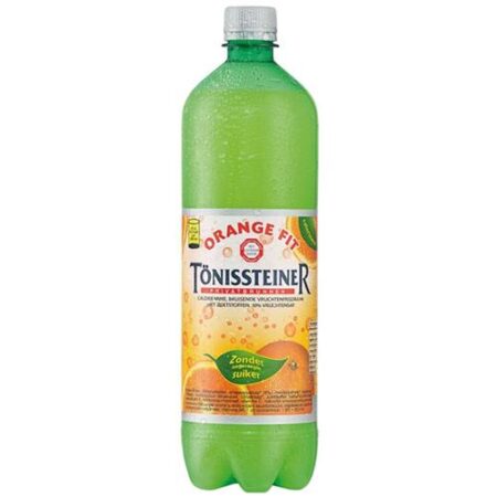 Tönissteiner Orange Fit 1L - PET Fles - Limonade - Zonder Suiker & Caloriearm