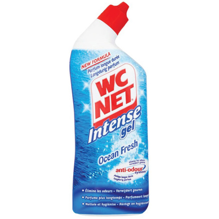 WC Net Toiletreiniger Intense Gel Ocean Fresh 750ml - Verwijdert Geuren, Reinigt & Zuivert