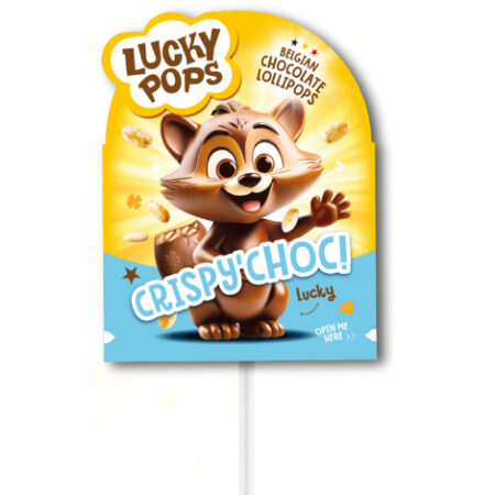 Lucky Pops Belgian Chocolate Lollipop Cripsy Choc 20g