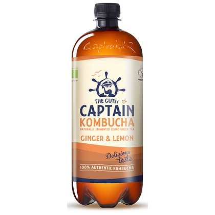 The gutsy Captain Kombucha 1l - Ginger & Lemon