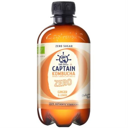 The Gutsy Captain Kombucha Ginger & Lemon Zero 400ml