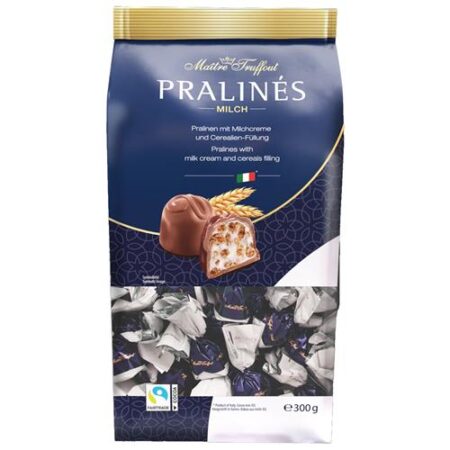 Maître Truffout Pralines Met Melkcrémevulling & Granen 300g