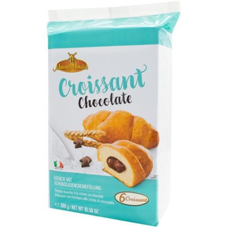 Meister Moulin Croissants Gevuld Chocolade Apart Verpakt 6 x 50g