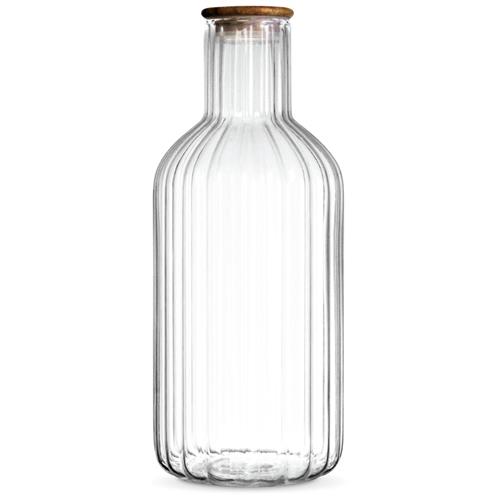 Livenza Glazen Fles Linea Met Houten Stopper 1400ml