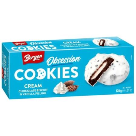 bergen cookies chocolate vanilla cream 128g koekjes