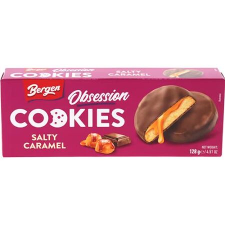 bergen cookies salty caramel 128g chocolade koekjes