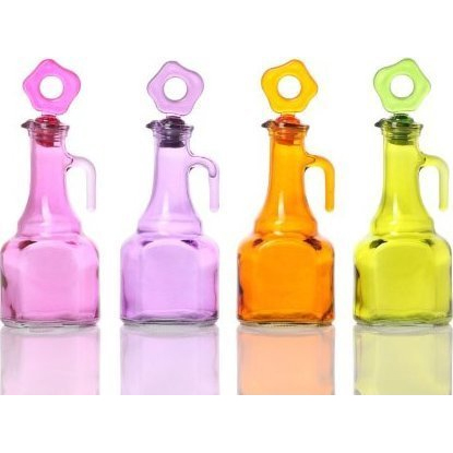 Herevin Oliekan Paars 20,5 x 6,5 cm – Glazen Olie Dispenser