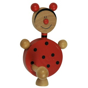 Ophanghaak lieveheersbeestje houten kinderhaak rood zwart