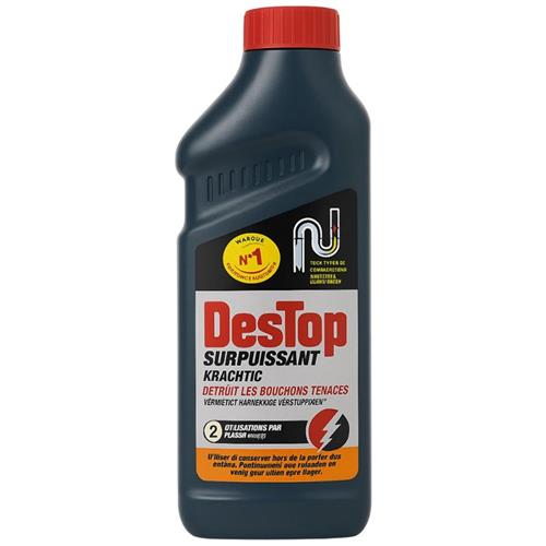 Destop Ontstopper Ultra 500ml – Krachtige ontstopper voor afvoer, gootsteen en badkamer