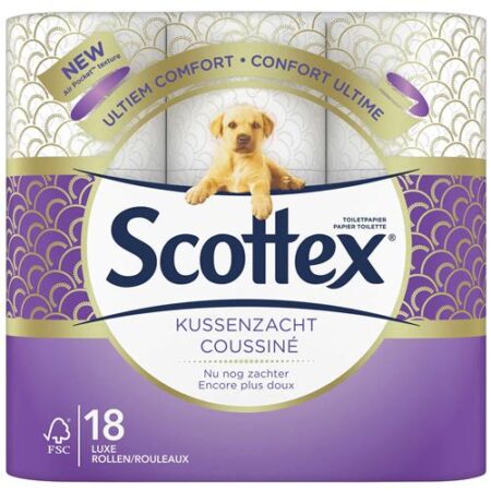 Scottex Toiletpapier Kussenzacht 18 Rollen