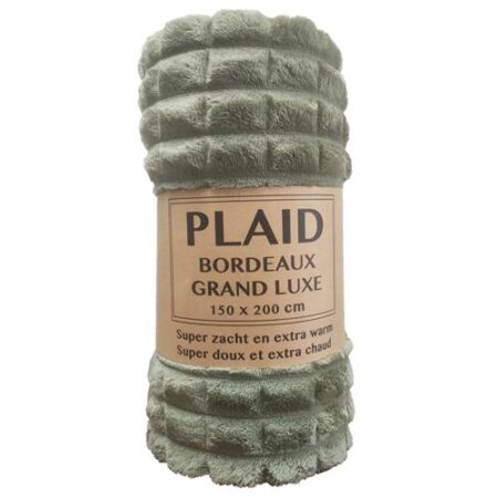 Plaid Grand Luxe Olijf 150x200cm – 100% Polyester Microfibre