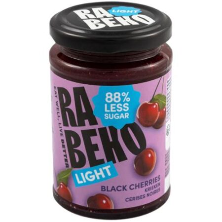 Rabeko Confituur Light Kersen 235 g – Minder Suiker, Volle Smaak